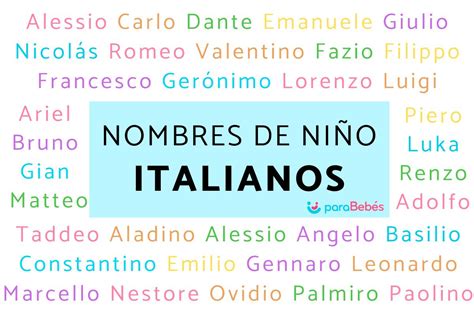 hombres italianos|961 nombres italianos de niño y su significado